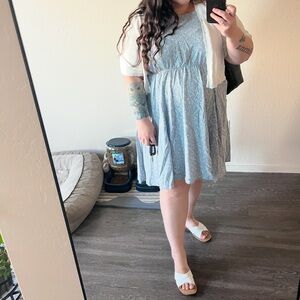 Torrid blue floral dress with pockets